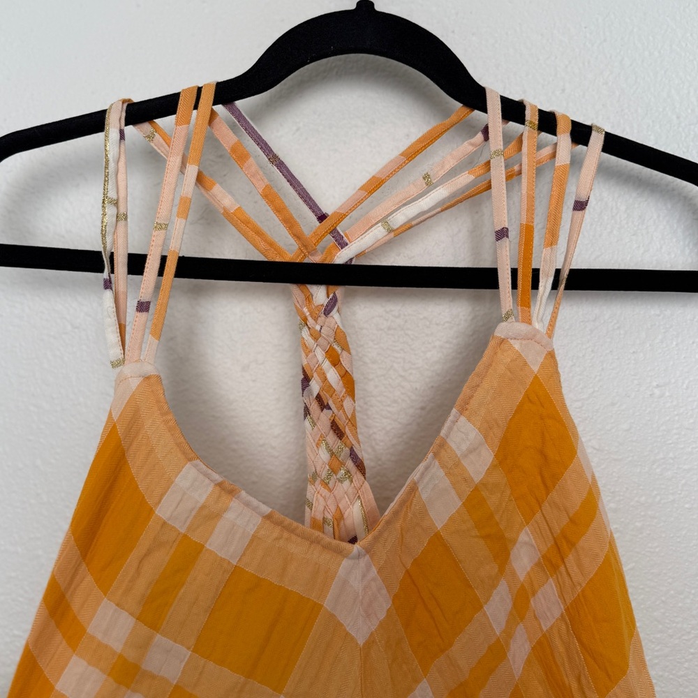 Anthropologie Holding Horses Clementine Metallic Plaid Maxi Dress - Picture 7 of 12